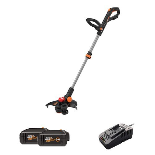 WORX - Nitro 20V 13'' Cordless Straight Shaft Grass Trimmer (1 x 4.0 Ah Battery & 1 x Charger) - Black