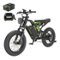 Greenworks - 80V 20" Venture Series Fat Tire Utility EBike w/ 22mi Max Op. Rang & 20mph Max Speed w/4.0 Ah Battery and Charger - Black-Front_Standard