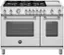 Front. Bertazzoni - 48" Master Series range -  Dual Fuel - 6 aluminum burners - Stainless Steel.
