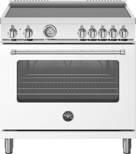 Bertazzoni - 36" Master Series range - Electric oven - 5 induction zones - Matte White