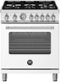 Bertazzoni - 30" Master Series range - Dual Fuel - 5 aluminum burners - Matte White-Front_Standard