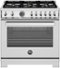 Bertazzoni - 36" Professional Series range - Gas oven - 6 brass burners - Stainless Steel-Front_Standard