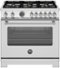 Bertazzoni - 36" Master Series range - Dual Fuel self clean oven - 6 brass burners - Stainless Steel-Front_Standard