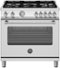 Bertazzoni - 36" Master Series range - Dual Fuel - 5 aluminum burners - Stainless Steel-Front_Standard