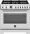 Bertazzoni - 36" Professional Series range - Gas oven - 6 brass burners - LP version - Stainless Steel-Front_Standard