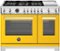 Bertazzoni - 48" Professional Series range - Gas Oven - 6 brass burners + griddle - Yellow-Front_Standard