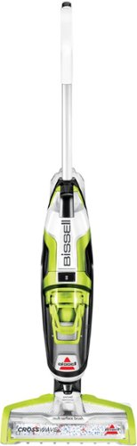 BISSELL - CrossWave All-in-One Multi-Surface Wet Dry Upright Vacuum - Molded White, Titanium & Cha Cha Lime Green accent