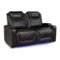 Valencia Theater Seating - Valencia Oslo XL Row of 2 Loveseat Premium Top Grain Nappa 11000 Leather Home Theater Seating - Dark Chocolate-Angle_Standard