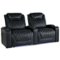 Valencia Theater Seating - Valencia Oslo XL Row of 2 Premium Top Grain Nappa 11000 Leather Home Theater Seating - Black-Angle_Standard