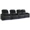 Valencia Theater Seating - Valencia Oslo XL Row of 4 Loveseat Right Premium Top Grain Nappa 11000 Leather Home Theater Seating - Black-Angle_Standard