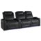 Valencia Theater Seating - Valencia Oslo XL Row of 3 Loveseat Right Premium Top Grain Nappa 11000 Leather Home Theater Seating - Black-Angle_Standard