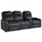 Valencia Theater Seating - Valencia Oslo XL Row of 3 Loveseat Left Premium Top Grain Nappa 11000 Leather Home Theater Seating - Black-Angle_Standard
