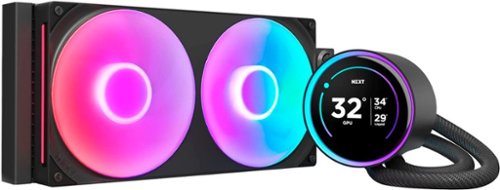 NZXT - Kraken Elite RGB 280mm  2024 Radiator (1x Single-Frame RGB Core Fan) Liquid Cooler with 2.72" 60FPS Display - Black