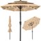 Best Choice Products - 10ft 3-Tier Solar Patio Umbrella w/ 24 LED Lights, Tilt Adjustment, Easy Crank - Sand-Front_Standard
