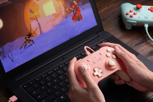 8BitDo Ultimate 2C Wired Controller for Android and Windows with Hall Effect Joysticks - Peach BUY IN AUSTRALIA