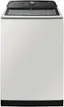Front. Samsung - 5.5 Cu. Ft. High-Efficiency Smart Top Load Washer with Auto Dispense System - Ivory.
