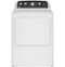 GE - 7.2 Cu. Ft. Electric Dryer with Spanish Control Panel - White with Matte Black-Front_Standard