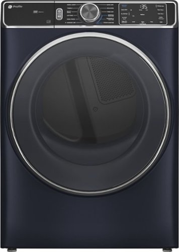  GE Profile - 7.8 Cu. Ft. Stackable Smart Electric Dryer with Steam and Washer Link - Sapphire Blue