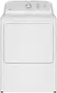 Front. GE - 7.2 Cu. Ft. Gas Dryer with Long Venting up to 120 Ft. - White with Silver Matte.