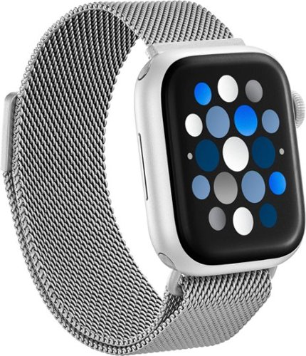 Insignia™ - Stainless Steel Mesh Band for Apple Watch 38mm, 40mm, 41mm and SE - Silver