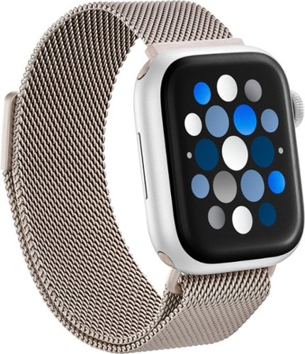 Insignia™ - Stainless Steel Mesh Band for Apple Watch 38mm, 40mm, 41mm and SE - Champagne