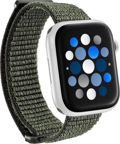  Insignia™ - Active Nylon Band for Apple Watch 42mm, 44mm, 45mm, SE, Ultra 49mm and Ultra 2 49mm - Olive Green