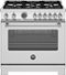 Bertazzoni - 36" Master Series range - Gas oven - 6 brass burners - LP version - Stainless Steel-Front_Standard