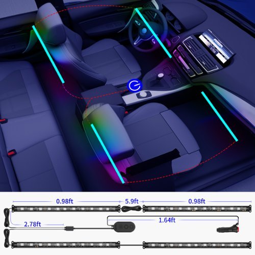 Govee RGBIC Interior Car Light - Multi GLOBAL SHIPPING