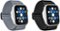 Best Buy essentials™ - Nylon Band for Apple Watch 42mm, 44mm, 45mm, SE (1-3), 46mm, Ultra 49mm and Ultra 2 49mm (2-Pack) - Black & Gray-Angle_Standard