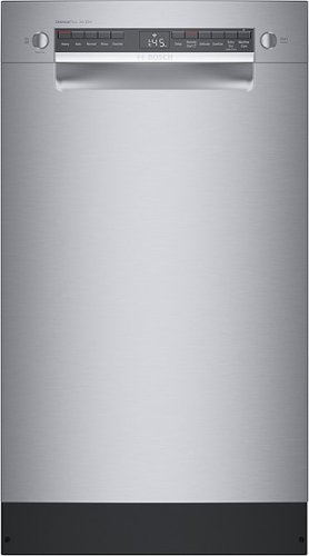 "Bosch - 300 Series 18"" Front Control Smart Built-In Dishwasher with 3rd Rack and 46 dBA - Stainless Steel"