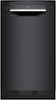 Bosch - 300 Series 18" Front Control Smart Built-In Dishwasher with 3rd Rack and 46 dBA - Black-Front_Standard