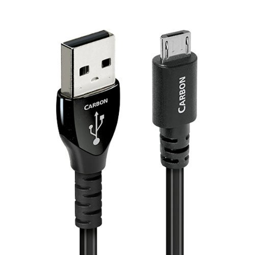 AudioQuest - 1.5M Carbon USB 2.0 Micro B - Gray/Black