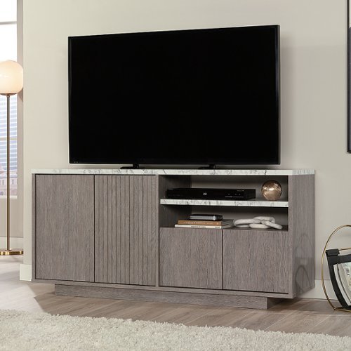 Sauder - East Rock TV Credenza for TV's up to 65" - Ashen Oak