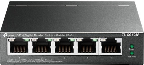 TP-Link 5-Port PoE+ Switch 2個 TP Link 5 Port Gigabit (10/100/1000Mbps) Desktop Unmanaged PoE