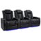 Valencia Theater Seating - Valencia Tuscany XL Row of 3 premium top grain Nappa leather 11000 Home Theater Seating - Midnight Black-Angle_Standard