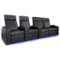 Valencia Theater Seating - Valencia Zurich Row of 4 Loveseat Right Premium Top Grain Nappa Leather 11000 Home Theater Seating - Black-Angle_Standard