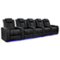 Valencia Theater Seating - Valencia Tuscany Luxury Edition Row of 5 Semi-Aniline Italian 20000 Nappa Leather Home Theater Seating - Onyx-Angle_Standard