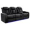 Valencia Theater Seating - Valencia Tuscany XL Luxury Edition Row of 3 Loveseat Left Semi-Aniline Italian Nappa Leather 20000 Home Theater Seating - Onyx-Angle_Standard