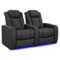 Valencia Theater Seating - Valencia Tuscany Luxury Edition Row of 2 Semi-Aniline Italian 20000 Nappa Leather Home Theater Seating - Graphite-Angle_Standard