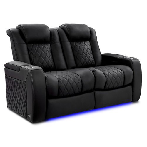 

Valencia Theater Seating - Valencia Tuscany XL Luxury Edition Row of 2 Loveseat Semi-Aniline Italian Nappa Leather 20000 Home Theater Seating - Onyx