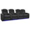 Valencia Theater Seating - Valencia Tuscany XL Luxury Edition Row of 4 Loveseat Right Semi-Aniline Italian Nappa Leather 20000 Home Theater Seating - Graphite-Angle_Standard