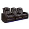 Valencia Theater Seating - Valencia Tuscany Row of 3 Premium Top Grain 11000 Nappa Leather Home Theater Seating - Dark Chocolate-Angle_Standard