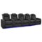 Valencia Theater Seating - Valencia Tuscany Luxury Edition Row of 5 Semi-Aniline Italian 20000 Nappa Leather Home Theater Seating - Graphite-Angle_Standard