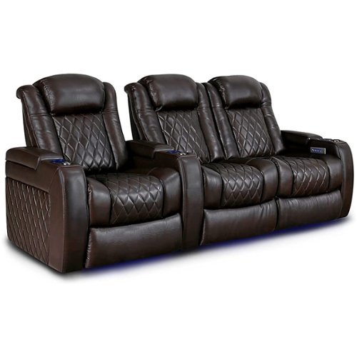 Valencia Theater Seating - Valencia Tuscany XL Row of 3 Loveseat Right premium top grain Nappa leather 11000 Home Theater Seating - Dark Chocolate-Angle_Standard 