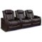 Valencia Theater Seating - Valencia Tuscany XL Row of 3 premium top grain Nappa leather 11000 Home Theater Seating - Dark Chocolate-Angle_Standard