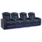 Valencia Theater Seating - Valencia Tuscany Row of 4 Premium Top Grain 11000 Nappa Leather Home Theater Seating - Navy Blue-Angle_Standard