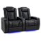 Valencia Theater Seating - Valencia Tuscany XL Row of 2 premium top grain Nappa leather 11000 Home Theater Seating - Midnight Black-Angle_Standard