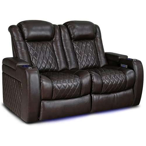 Valencia Theater Seating - Valencia Tuscany XL Row of 2 Loveseat premium top grain Nappa leather 11000 Home Theater Seating - Dark Chocolate