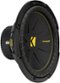 KICKER - CompC 12" Single-Voice-Coil 4-Ohm Subwoofer - Black-Front_Standard