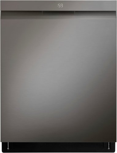 "LG - 24"" Top Control Smart Built-in Stainless Steel Tub Dishwasher with 3rd Rack, QuadWash Pro and 46dB - Black Stainless Steel"